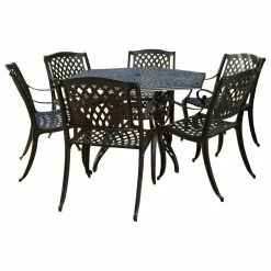 Top 10 🔔 GDFStudio Hallandale Outdoor 6-Seater Cast Aluminum Dining Set 🎁