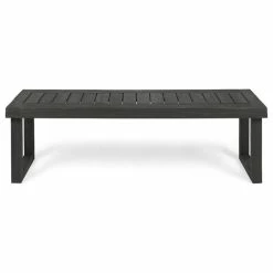 Best Pirce 🔥 GDFStudio GDF Studio Kemp Outdoor Acacia Wood Bench, Sandblast Dark Gray ⌛