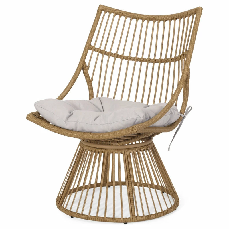 Hot Sale 🌟 GDFStudio Apulia Outdoor Wicker Chair And Side Table Set With Cushion 🤩 - Image 13