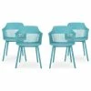 Deals ✔️ GDFStudio Gable Outdoor Dining Chair, Set Of 4, Teal ⌛