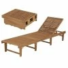 Wholesale 🔥 Vida XL LLC VidaXL Solid Acacia Wood Folding Sun Lounger Chaise Bed Sunbed Seat Chair 👏