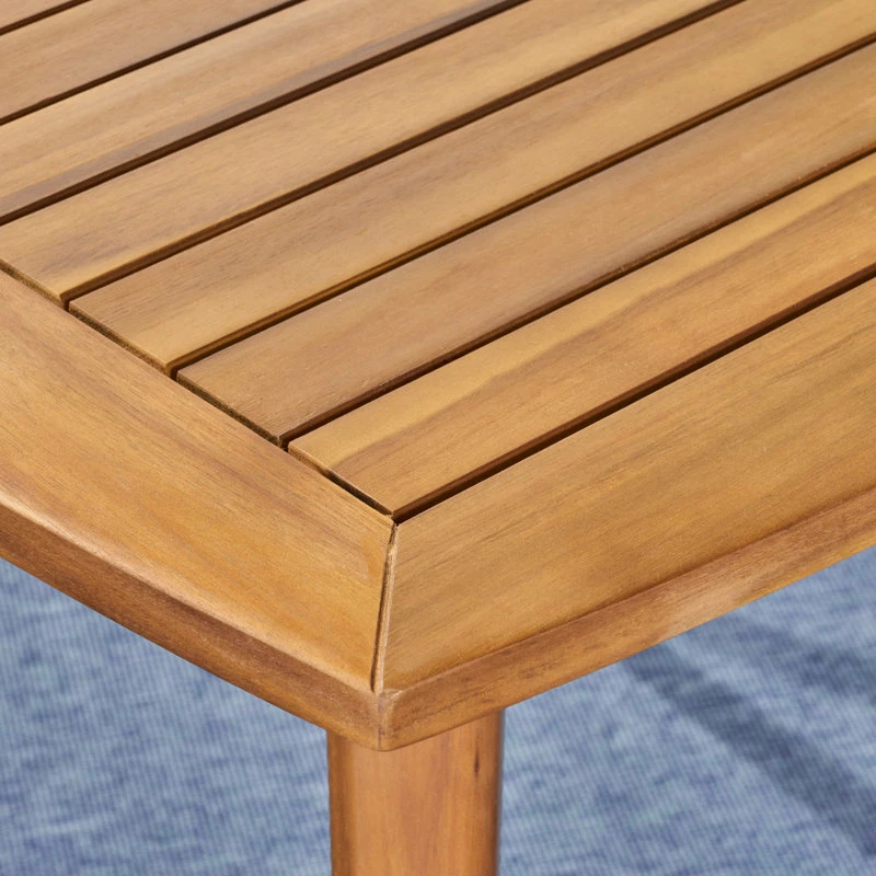 Buy ๐ GDFStudio Stanford Outdoor Square Acacia Wood Dining Table With Straight Legs, Teak Finish โค๏ธ - Image 5