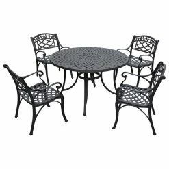 Outlet 💯 Crosley Sedona 46" 5-Piece Cast Aluminum Outdoor Dining Set ✨