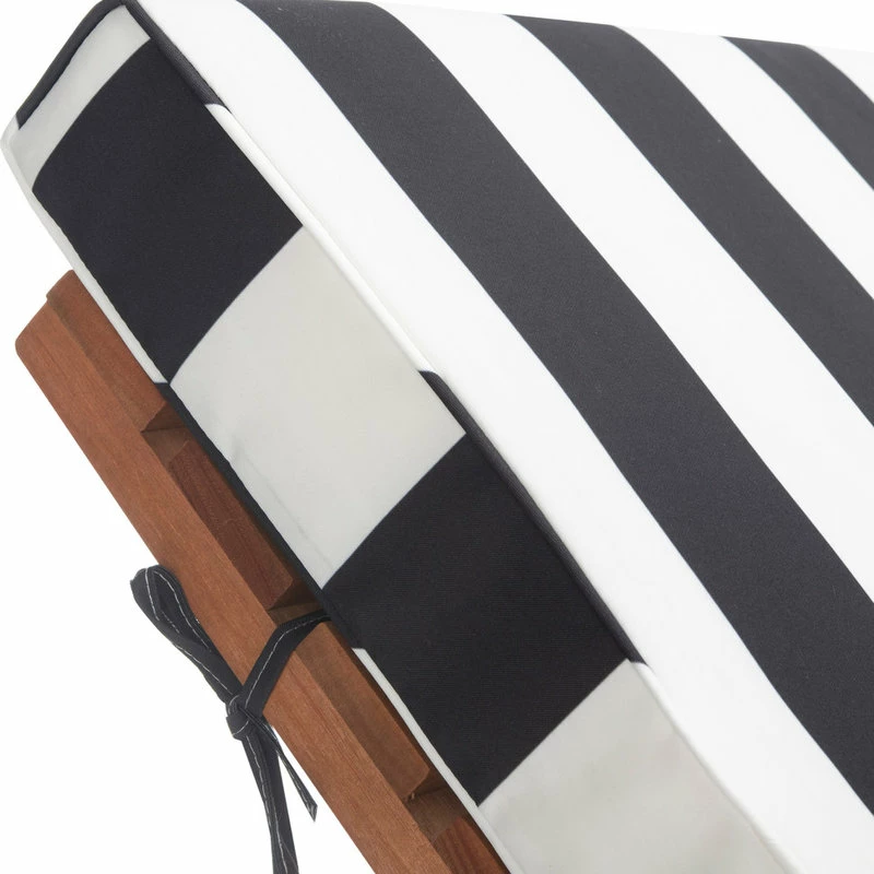 Wholesale ⌛ Safavieh Newport Chaise Outdoor Lounge Chair, Black / White 😀 - Image 4