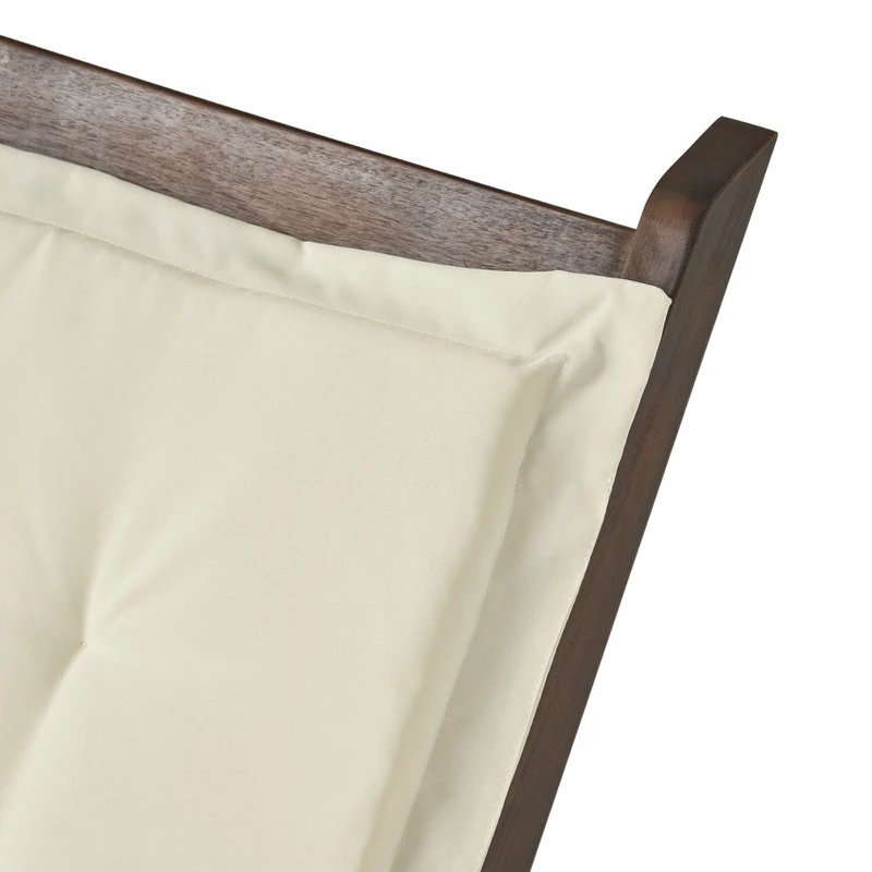 Best Sale ๐ GDFStudio GDF Studio Midori Mahogany Wood Folding Chaise Lounger Chair With Cream Cushion ๐ - Image 8