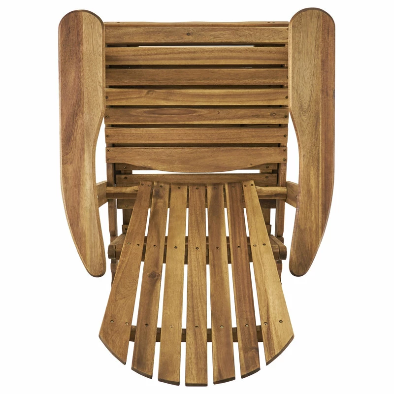 Buy 🌟 GDFStudio GDF Studio Katherine Outdoor Reclining Wood Adirondack Chair With Footrest, Natu 🌟 - Image 3
