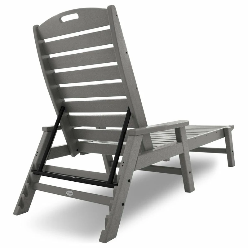 Buy ๐งจ Polywood Nautical Chaise With Arms, Slate Gray ๐ - Image 2