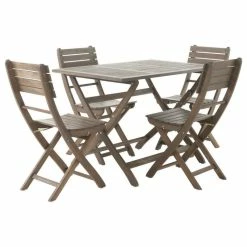 Best Sale 🥰 GDFStudio GDF Studio Vicaro Outdoor Acacia Wood Foldable Dining Set 🥰