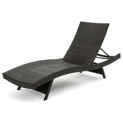 Flash Sale 🌟 GDFStudio GDF Studio Savana Outdoor Patio Wicker Lounge With Cover, Multi-Brown/Beige, Sin 😉