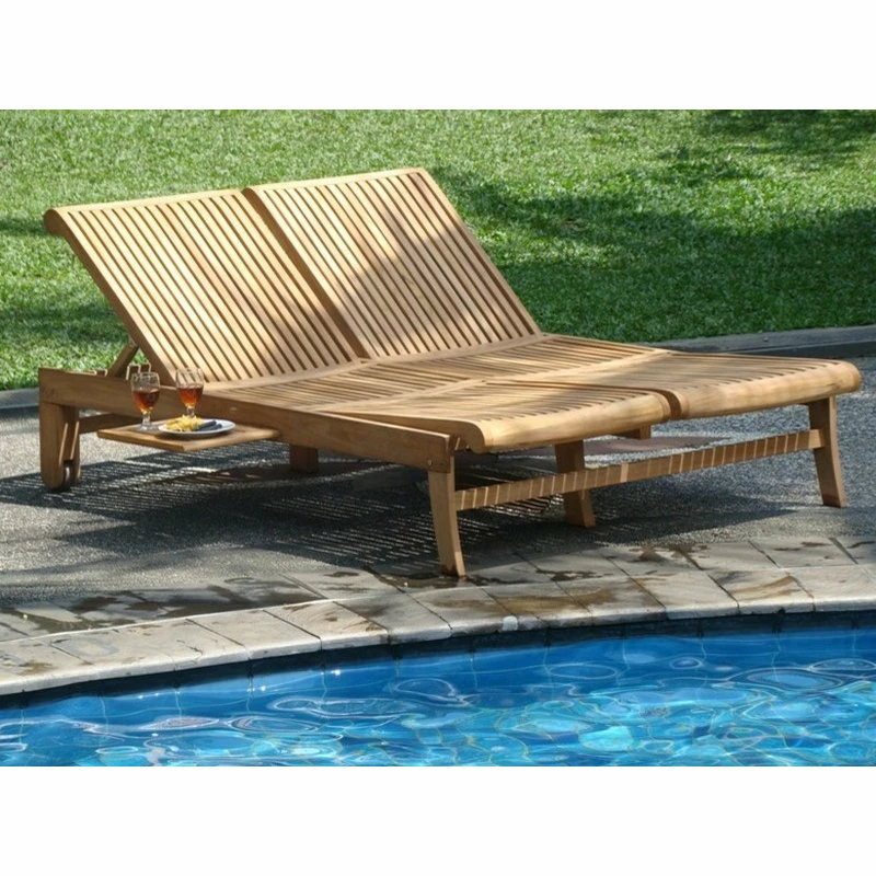 Discount ๐ฅ Teak Deals Teak Outdoor Giva Double Chaise Lounger โญ - Image 3