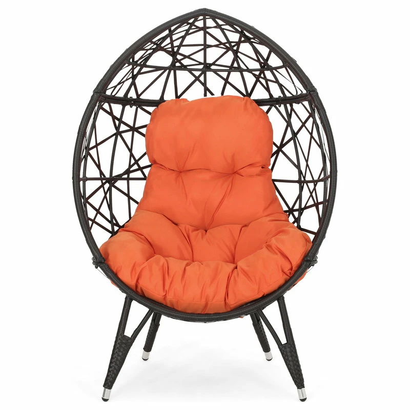 Hot Sale ๐งจ GDFStudio Michelle Outdoor Wicker Teardrop Chair With Cushion ๐ - Image 4