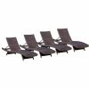 Budget ❤️ GDFStudio Lakeport Outdoor Adjustable Chaise Lounge Chairs, Set Of 4 ✨