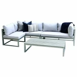 Top 10 ⌛ Walker Edison 4-Piece All-Weather Patio Conversation Set, Gray 👍