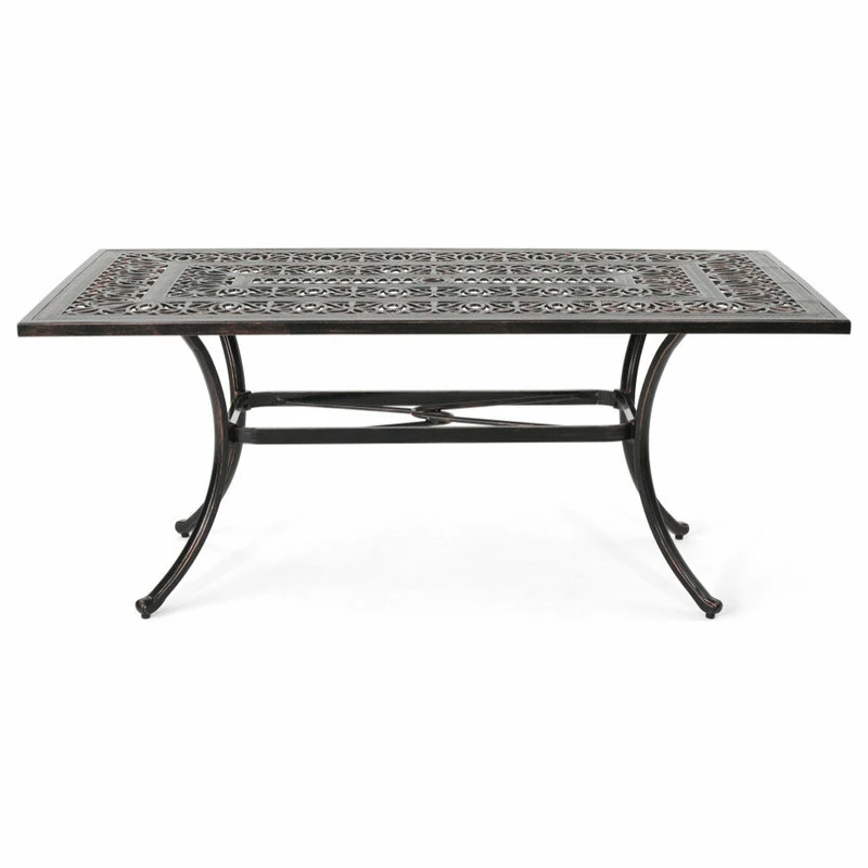 Best reviews of ๐ GDFStudio Joyce Outdoor Rectangular Cast Aluminum Dining Table โ๏ธ - Image 4
