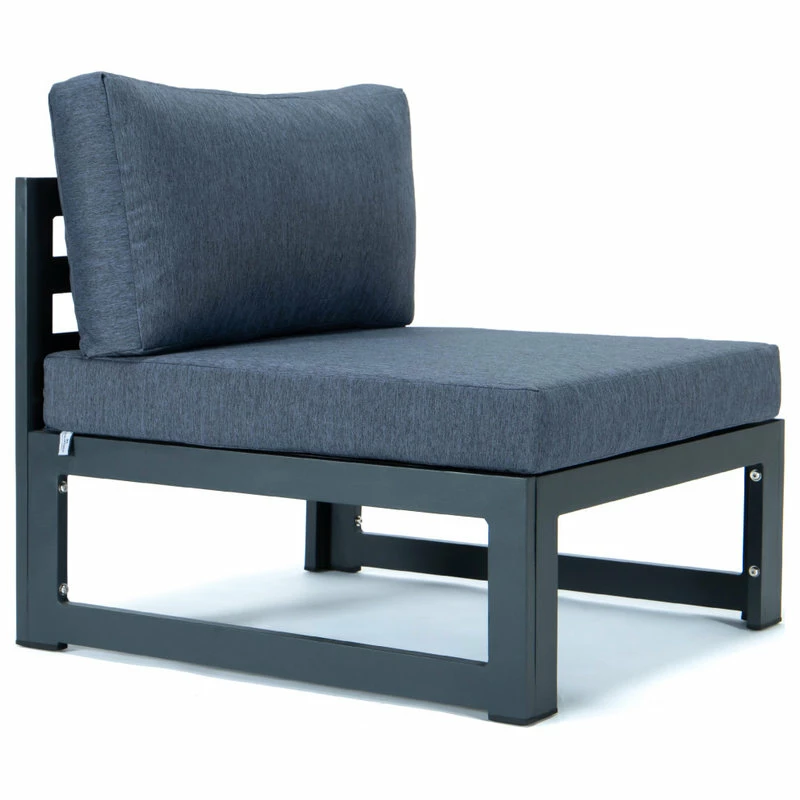 Deals โ LeisureMod Chelsea Outdoor 7-Piece Aluminum Conversation Set With Fire Pit Table, Blue ๐ - Image 8