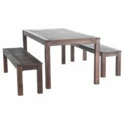 Top 10 ⭐ GDFStudio GDF Studio Marin Dark Brown Acacia Wood Outdoor Picnic Set ❤️