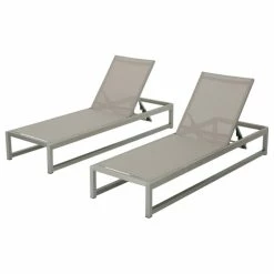 Brand new 😍 GDFStudio GDF Studio Metten Outdoor Mesh Chaise Lounge, Set Of 2 ✔️