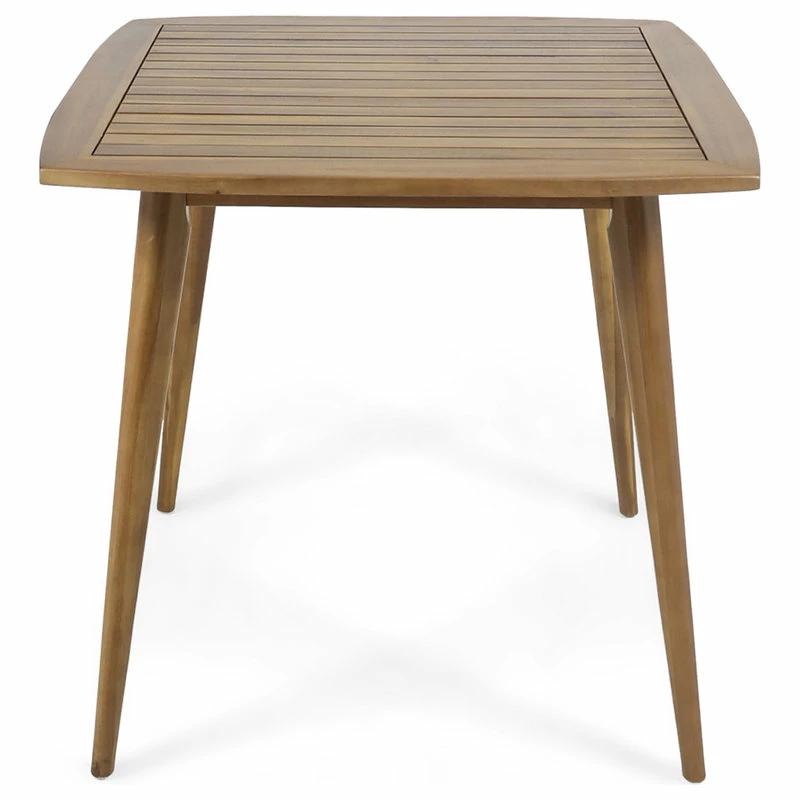 Buy ๐ GDFStudio Stanford Outdoor Square Acacia Wood Dining Table With Straight Legs, Teak Finish โค๏ธ - Image 8