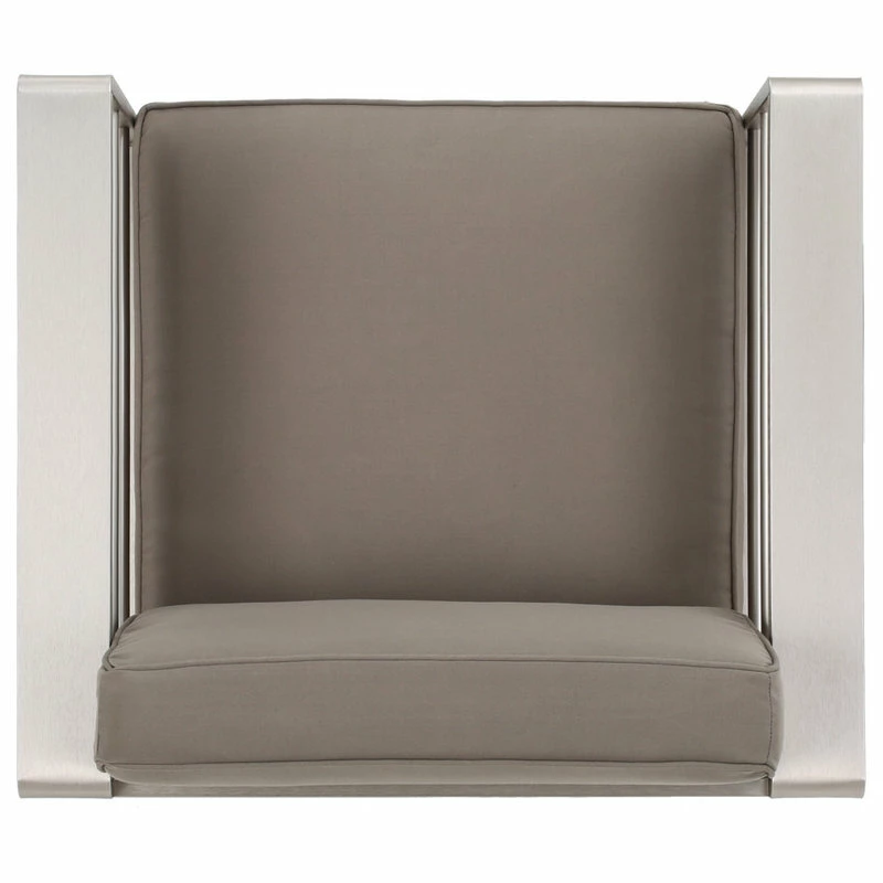 Best deal โ GDFStudio GDF Studio Coral Bay Outdoor Aluminum 7 Seater Chat Set With Fire Pit, Light Gra ๐งจ - Image 9