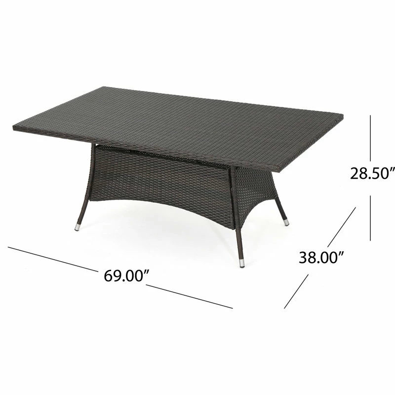 Top 10 💯 GDFStudio GDF Studio 7-Piece Clementine Outdoor Multibrown Wicker Dining Set 😉 - Image 4