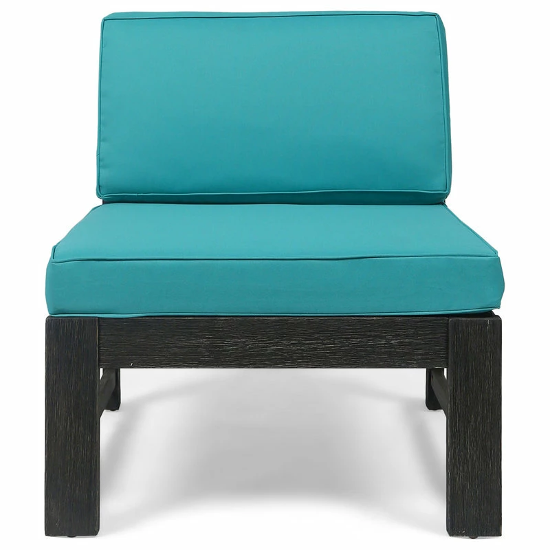 Cheap ๐ GDFStudio Makayla Ana Outdoor 3 Seater Acacia Wood Sofa Sectional With Cushions, Teal ๐ - Image 9