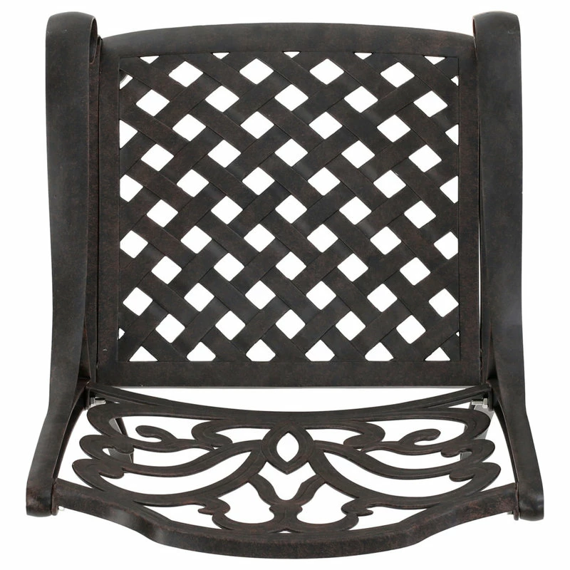 Buy 🔥 GDFStudio GDF Studio Fonzo Outdoor Bronze Cast Aluminum Dining Chairs, Set Of 2 🎁 - Image 10