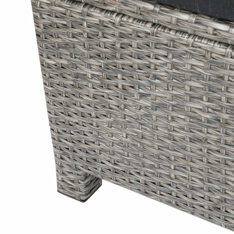 Cheapest ๐ GDFStudio GDF Studio Lorita Outdoor 5-Piece Gray Wicker Sectional Sofa With Black Cushions ๐ - Image 8