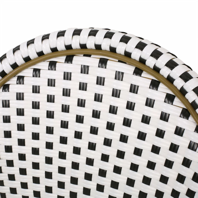 Top 10 🤩 GDFStudio Baylor Outdoor French Bistro Chair, Set Of 2, Black/White/Bamboo Print Finish 👍 - Image 8