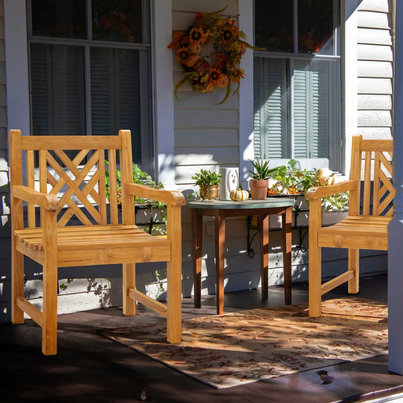 Cheap ✨ Chic Teak Inc. Teak Wood Chippendale Outdoor Patio Arm Chair 👏 - Image 5