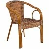 New 😀 Flash Furniture Cadiz Series Burning Brown Rattan Patio Chair 👍