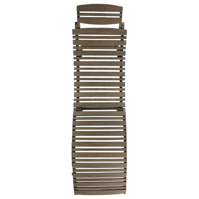 Best deal ๐ฅ GDFStudio GDF Studio Tycie Outdoor Acacia Wood Foldable Chaise Lounge, Gray ๐ฏ - Image 8