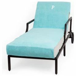 Cheap 🥰 Linum Home Textiles Personalized Standard Chaise Lounge Cover, Aqua, P ✔️