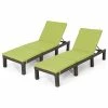 Best reviews of 🥰 GDFStudio GDF Studio Joyce Outdoor Wicker Chaise Lounge With Cushion, Green, Set Of 2 😀