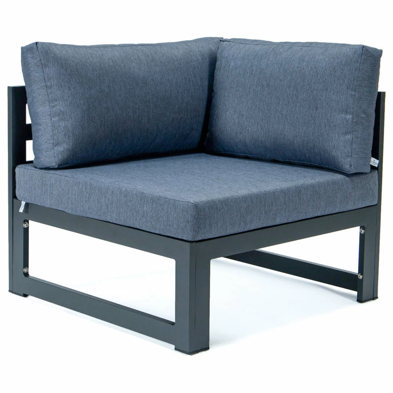 Deals โ LeisureMod Chelsea Outdoor 7-Piece Aluminum Conversation Set With Fire Pit Table, Blue ๐ - Image 9