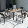 Best Pirce 🛒 HIGOLD 6478 Auto 7 Piece Black Aluminum Outdoor Dining Set ⭐