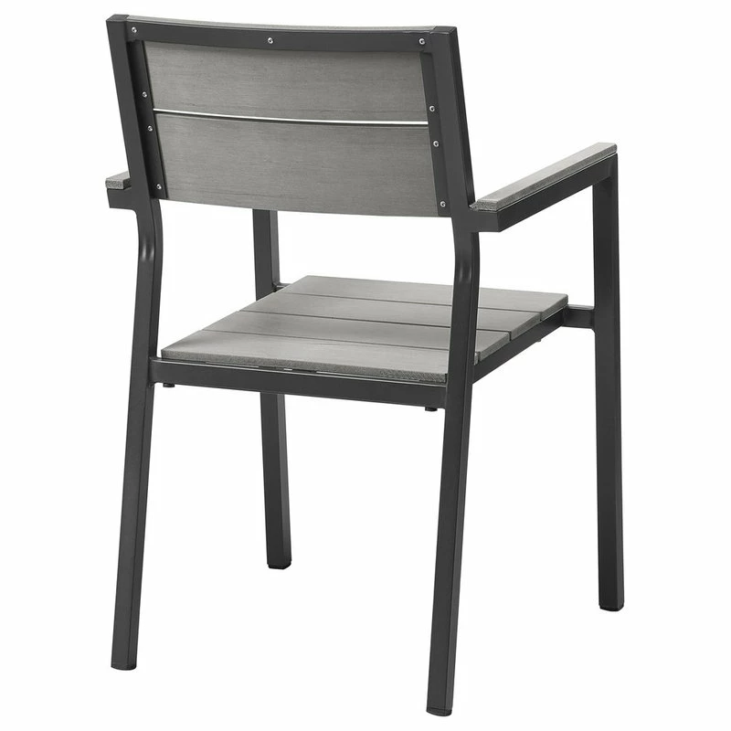 Best deal 🔔 LexMod Maine 9-Piece Outdoor Aluminum Dining Set, Brown Gray 💯 - Image 5