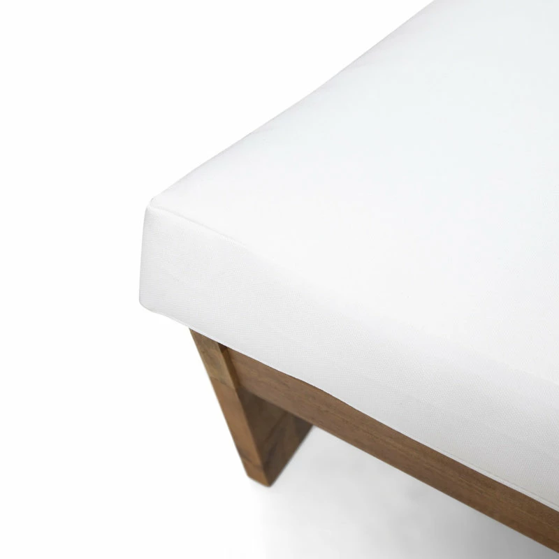 Top 10 ๐ฏ GDFStudio Kaitlyn Outdoor Acacia Wood Loveseat With Cushions, Teak Finish/White ๐ - Image 9