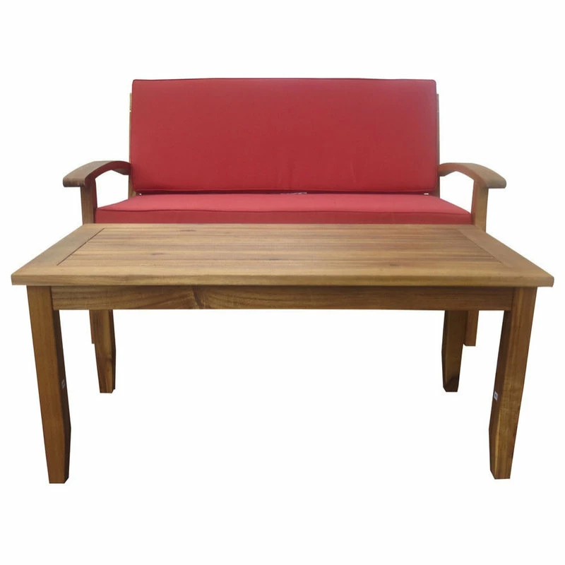 Coupon ๐ฅ GDFStudio GDF Studio 4-Piece Peyton Acacia Wood Chat Set With Water Resistant Cushions, Re ๐ - Image 3