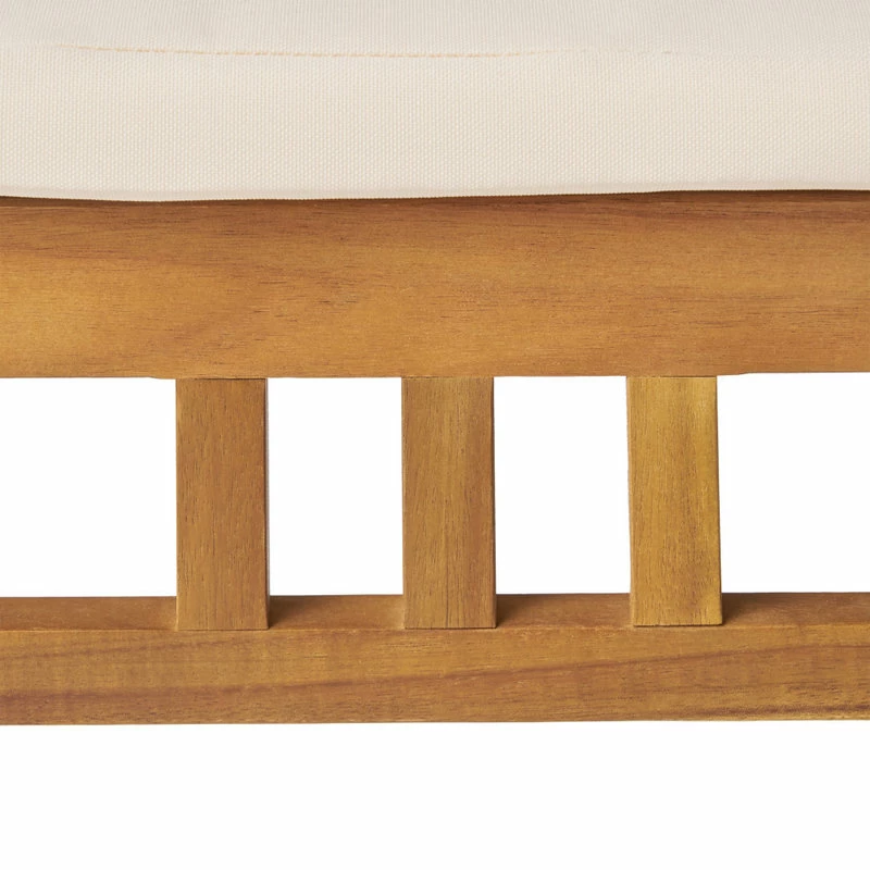 Buy ๐ GDFStudio Nola Outdoor Wooden Dining Chairs With Cushions, Set Of 2, Cream, Teak Finish ๐งจ - Image 11