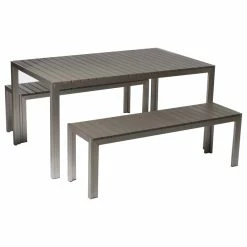 Hot Sale 👍 Pangea Home Breeze 3-Piece Dining Set, Gray 🔔