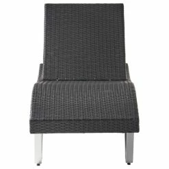 Brand new 👍 GDFStudio GDF Studio Manuela Outdoor Single Multibrown Wicker Chaise Lounge Chair 🎁