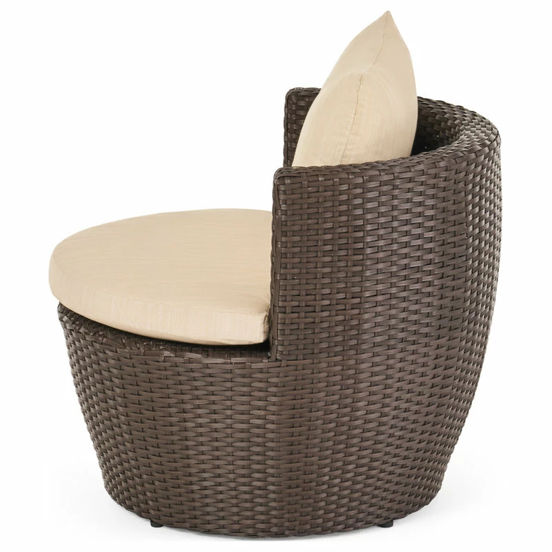 Flash Sale ❤️ GDFStudio Kyoto Outdoor 3-Piece Brown Wicker Chat Set 🧨 - Image 8