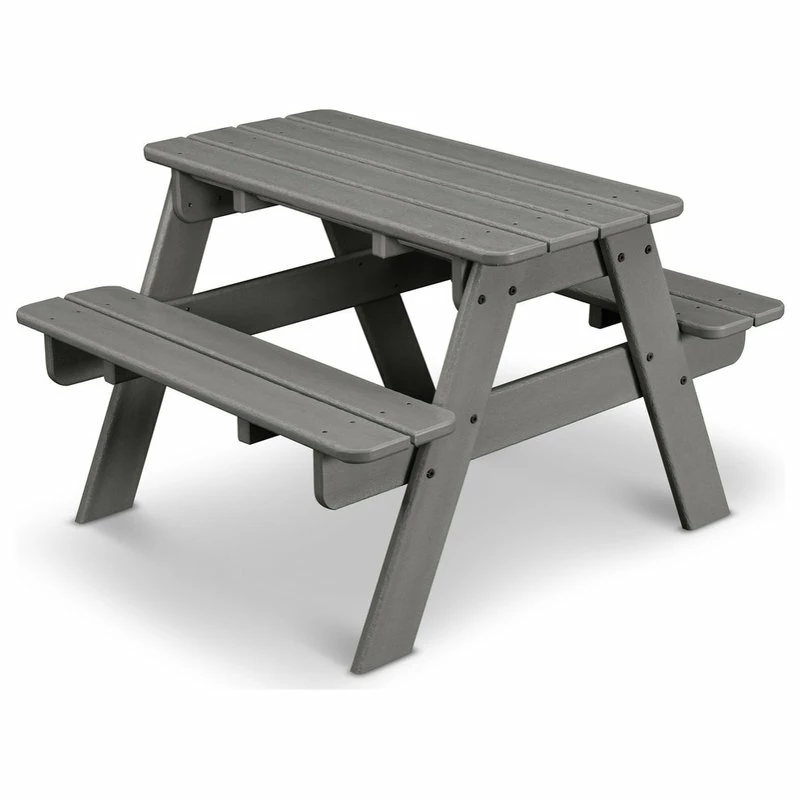 Hot Sale ๐ Polywood Kids Picnic Table, Slate Gray ๐ - Image 3