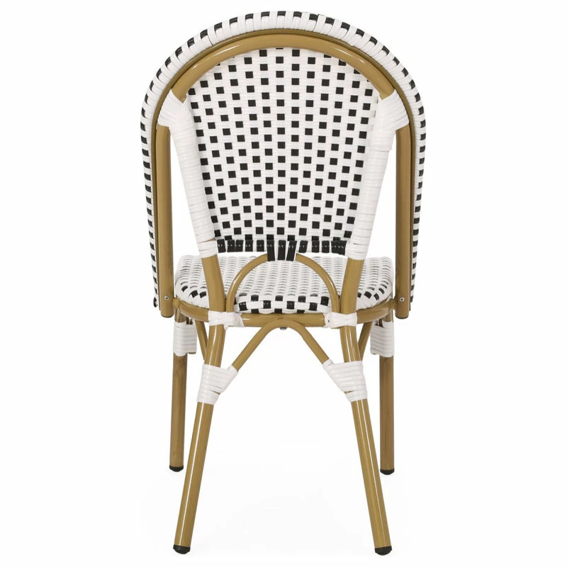Top 10 🤩 GDFStudio Baylor Outdoor French Bistro Chair, Set Of 2, Black/White/Bamboo Print Finish 👍 - Image 6