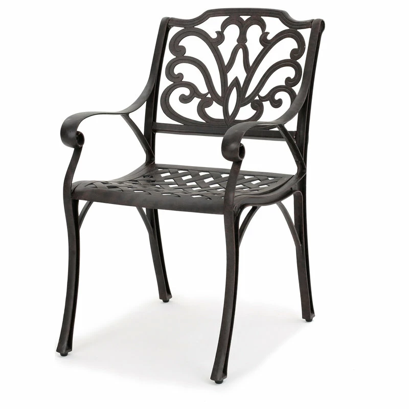 Buy 🔥 GDFStudio GDF Studio Fonzo Outdoor Bronze Cast Aluminum Dining Chairs, Set Of 2 🎁 - Image 3