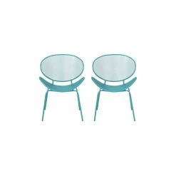Best Pirce 🔔 GDFStudio Andre Outdoor Dining Chair, Set Of 2, Matte Teal 🌟