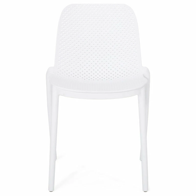 Hot Sale ๐ฅฐ GDFStudio Tafton Outdoor Stacking Dining Chair, Set Of 2, White โ - Image 5