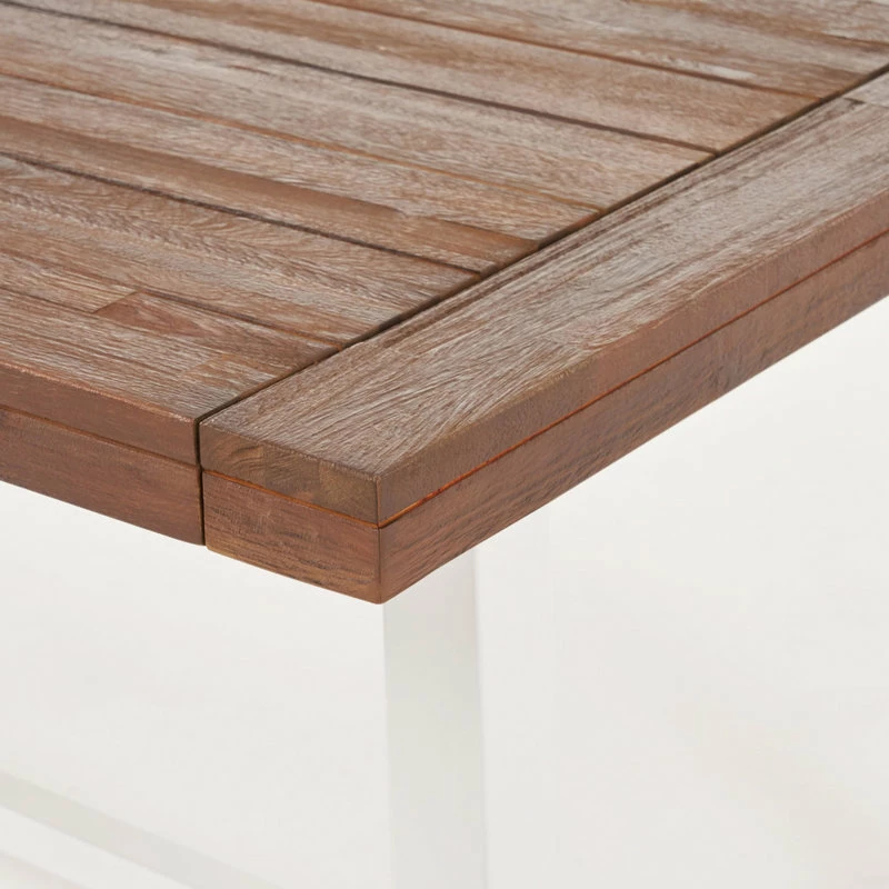 Discount โ GDFStudio Beau Outdoor Eight Seater Wooden Dining Table, Dark Brown Finish, White Finish ๐ - Image 6