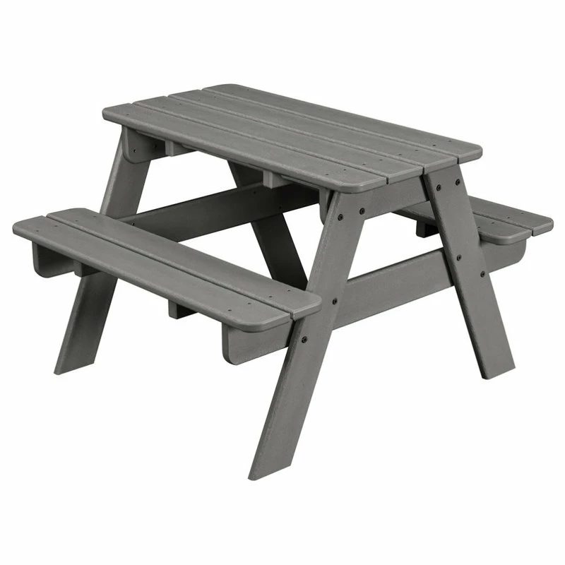 Hot Sale ๐ Polywood Kids Picnic Table, Slate Gray ๐