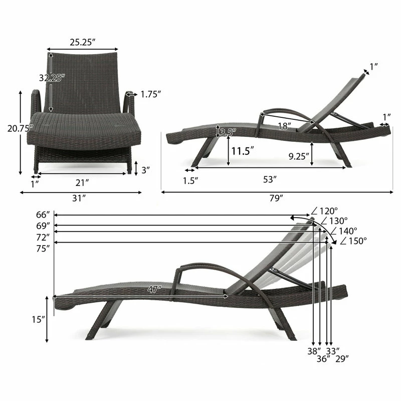 Top 10 🛒 GDFStudio GDF Studio Savana Outdoor Wicker Lounge With Water Resistant Cushion, Green/Whit 👏 - Image 3